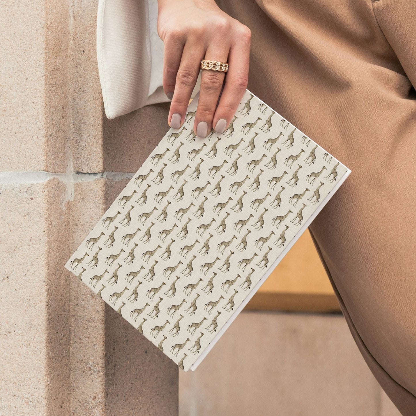 Notebook Safari Luxe Giraffe Pattern - Natural