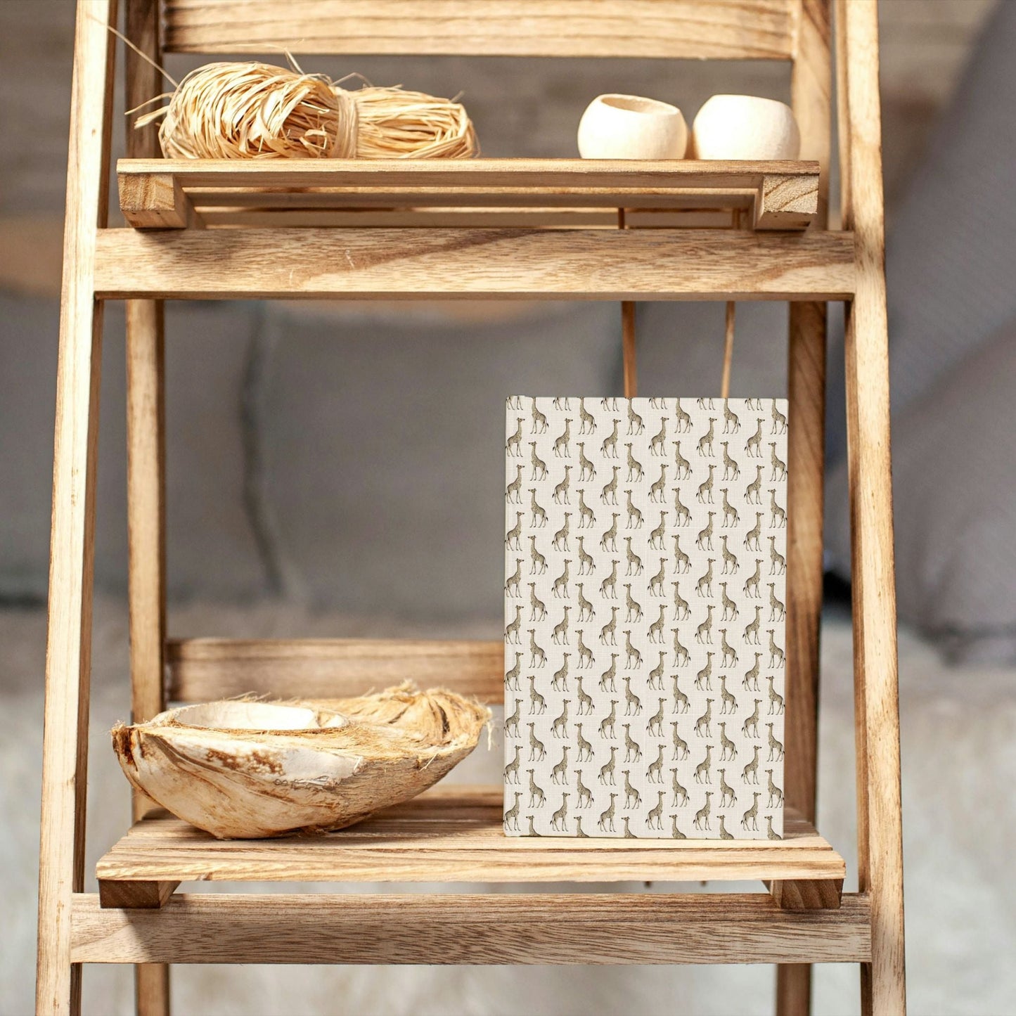 Notebook Safari Luxe Giraffe Pattern - Natural