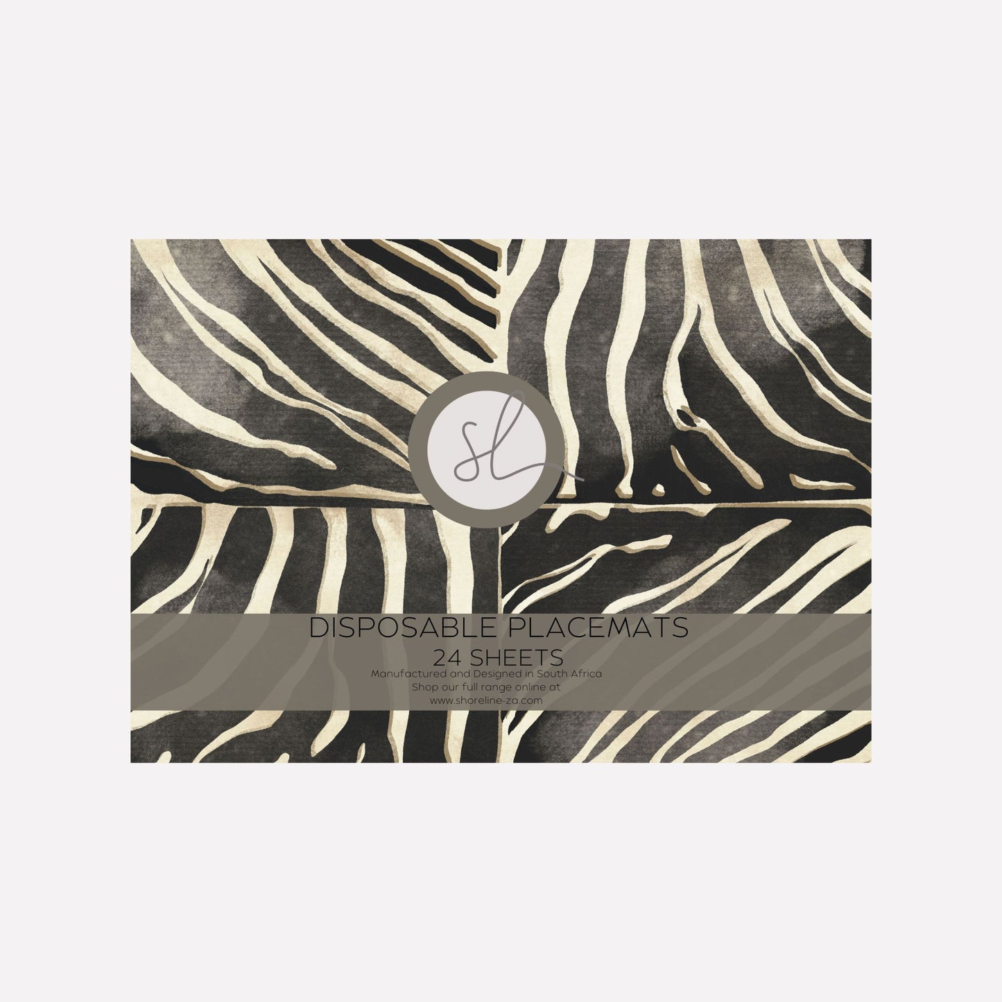 Disposable Paper Placemat  Wildside Zebra