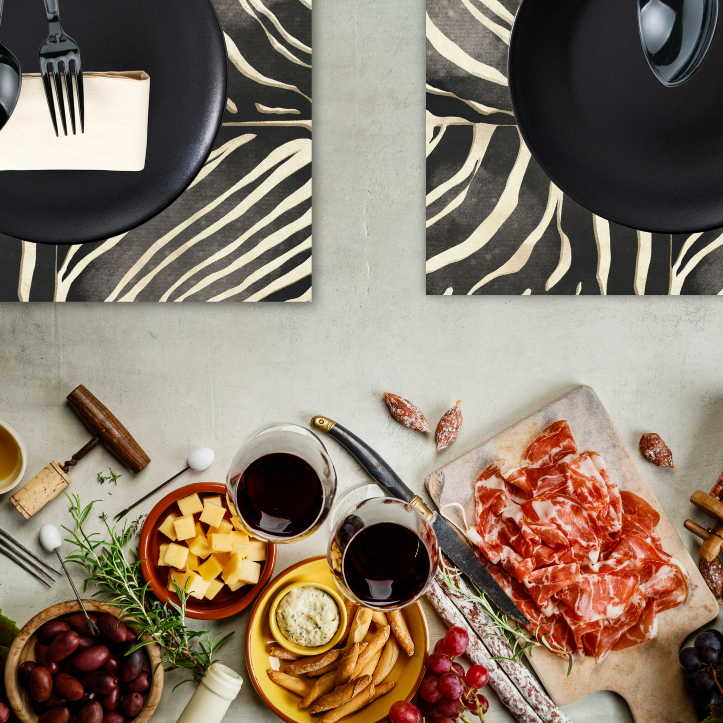Disposable Paper Placemat  Wildside Zebra