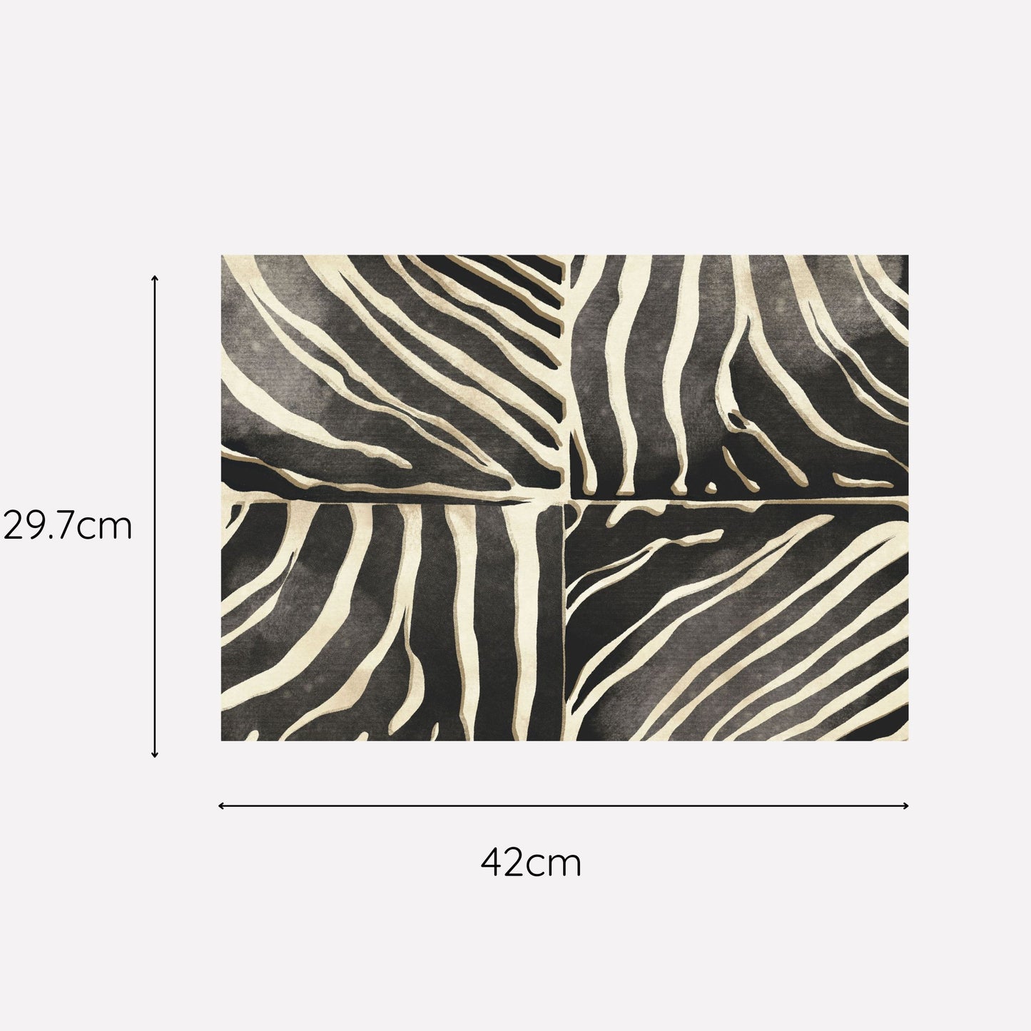 Disposable Paper Placemat  Wildside Zebra