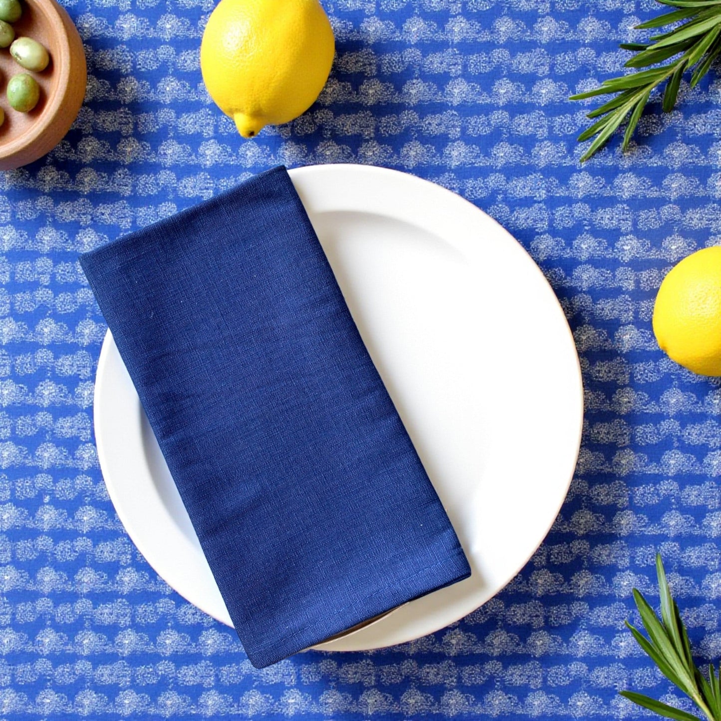 Set 2 Jungle Coast Napkin Solid Colour - Navy Blue