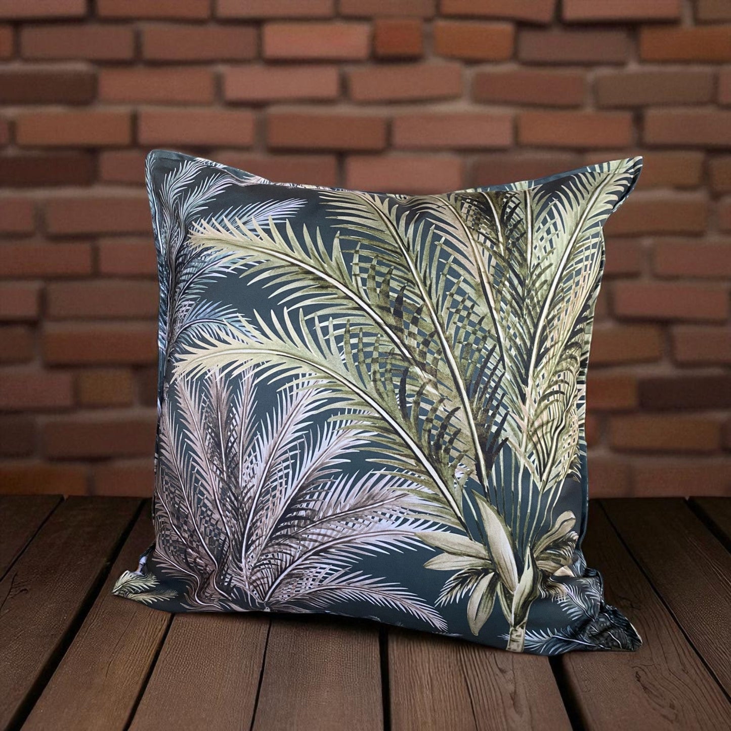 Exotic Tropic Palm Cushion Cover - Emerald Green
