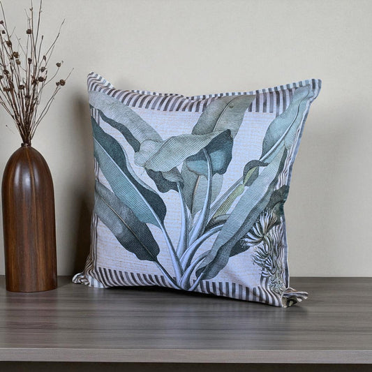 Exotic Banana Palm Cushion Cover - Natural Stripe