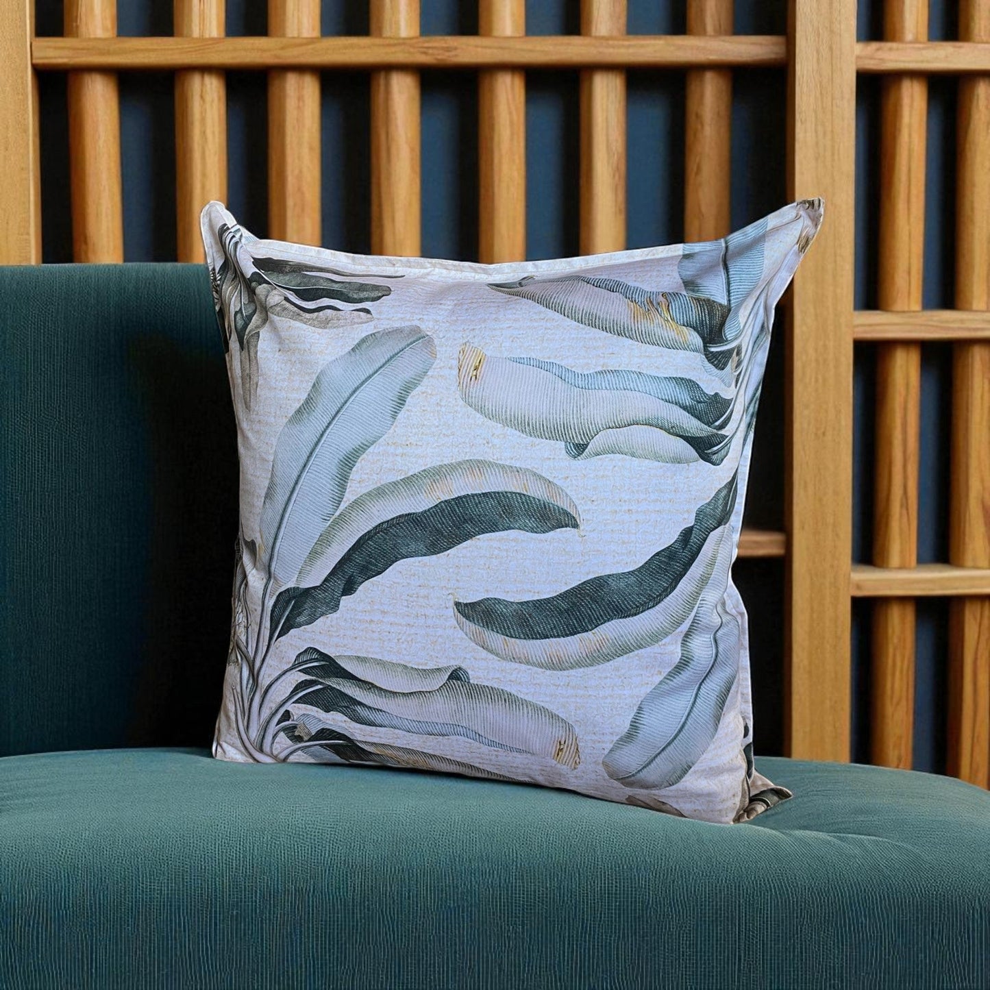 Exotic Banana Palm Cushion Cover - Natural
