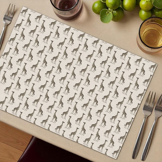 Safari Luxe Giraffe Disposable Paper Placemat - Natural