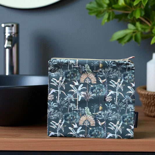 Exotic Palm Toiletry Bag - Emerald Green