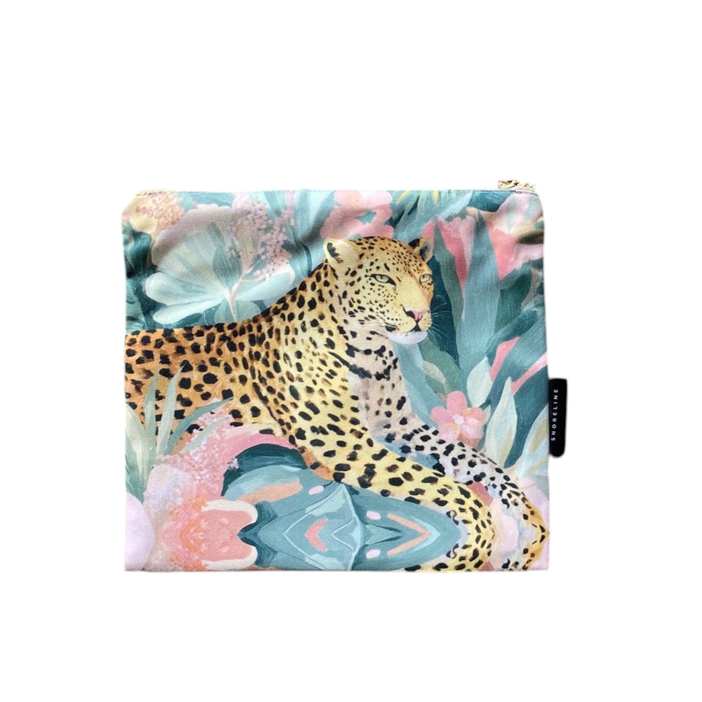 Summer Haze Cheetah Jungle Toiletry Bag - Muted Pastel