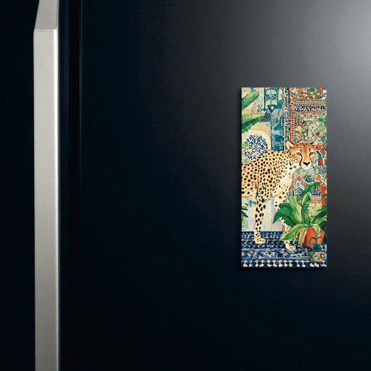 Magnetic Notepad Jungle Coast Cheetah Botanicals - Navy Blue