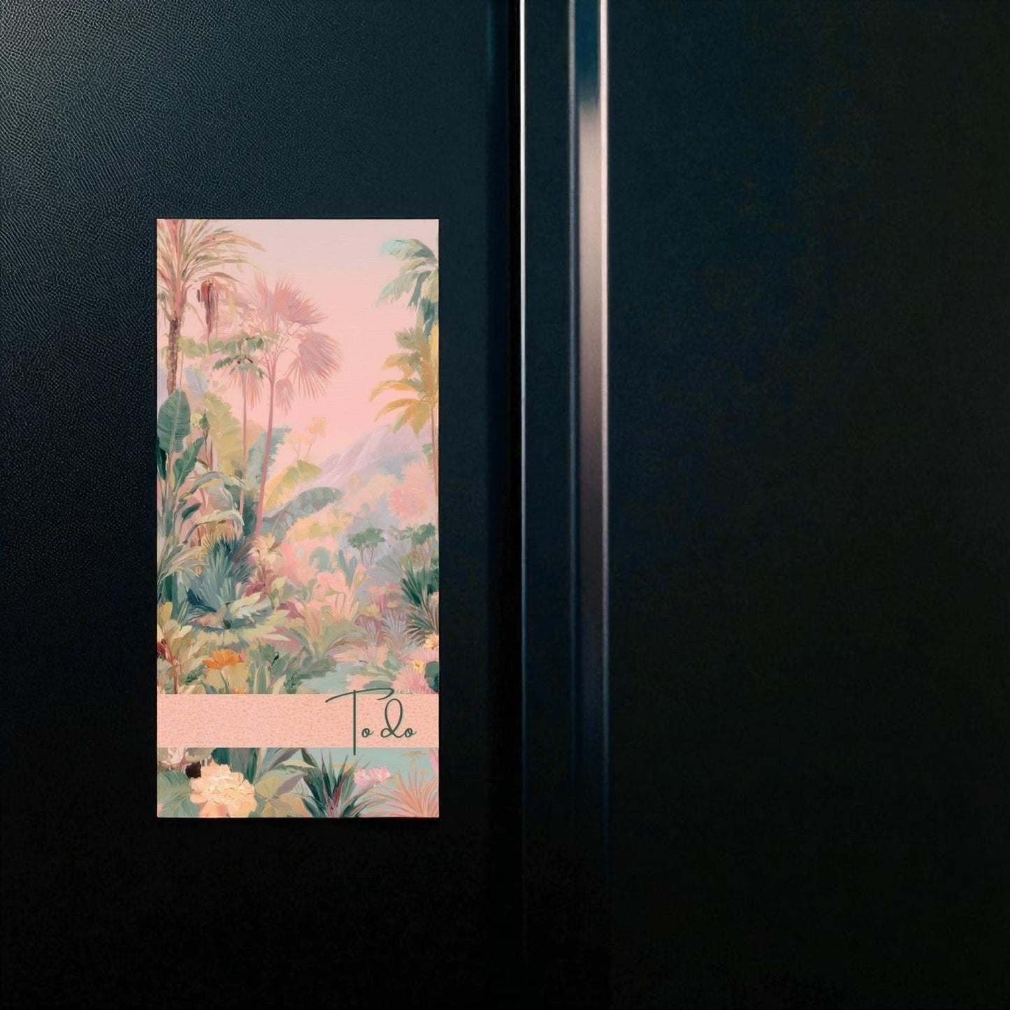 Magentic Notepad Summer Haze Jungle Landscape To Do - Muted Pastel