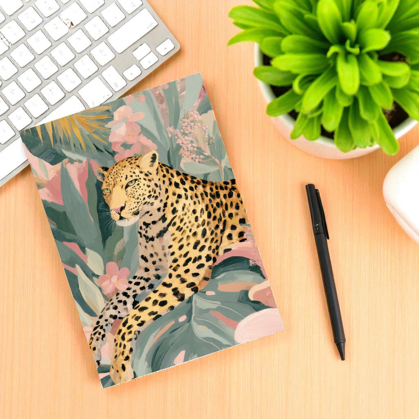 Notebook Summer Haze Cheetah Jungle - Muted Pastel
