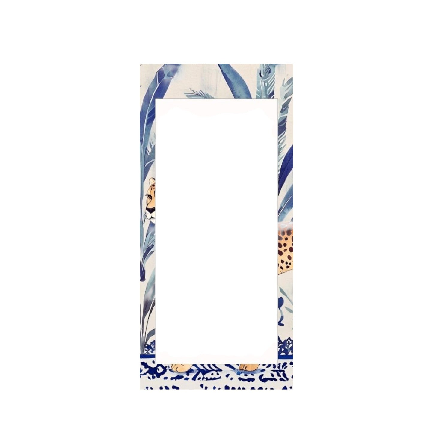 Magnetic Notepad Jungle Coast Cheetah Walking - Navy Blue