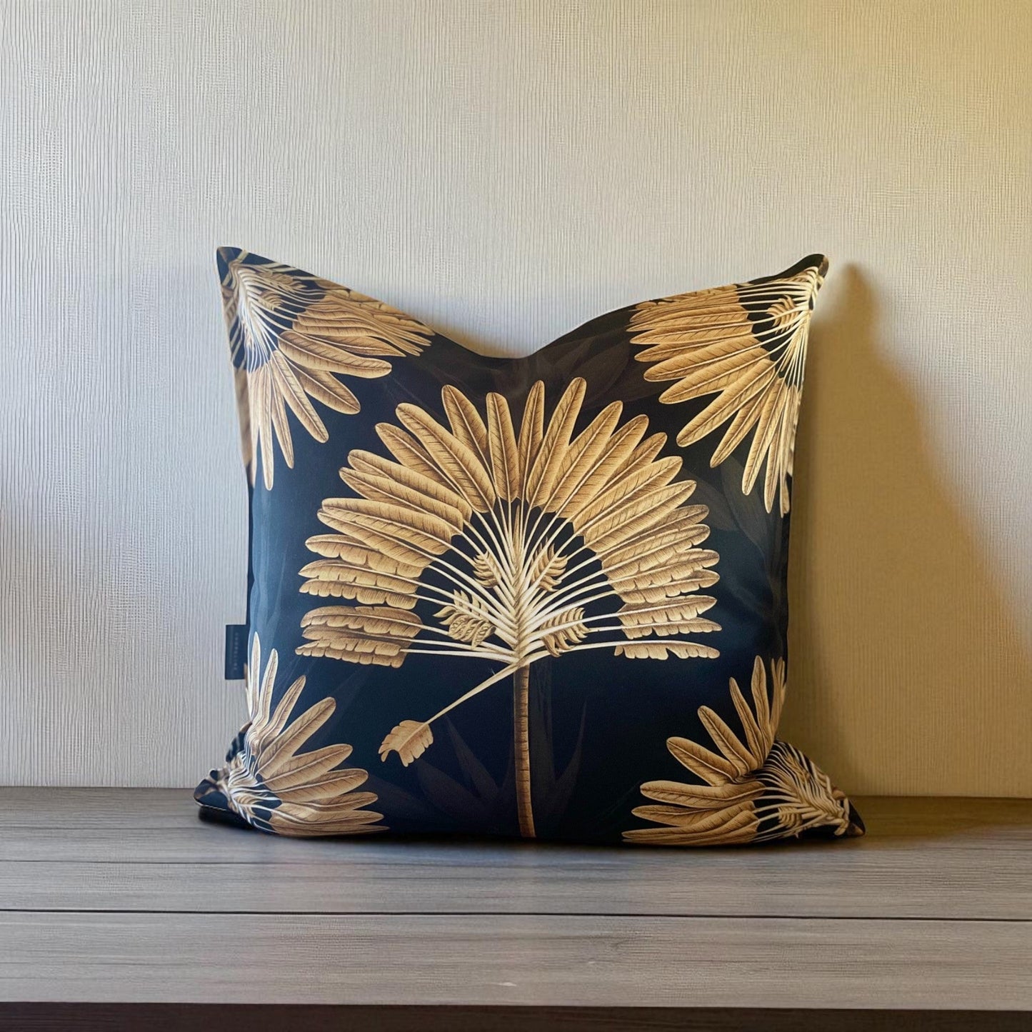 Safari Luxe Palm Grove Cushion Cover - Dark Golden