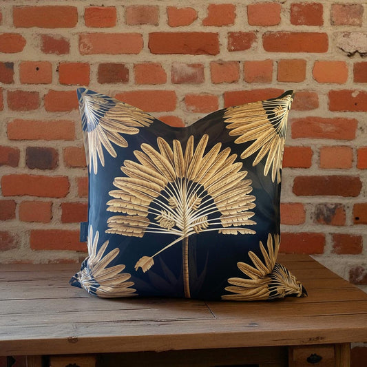 Safari Luxe Palm Grove Cushion Cover - Dark Golden