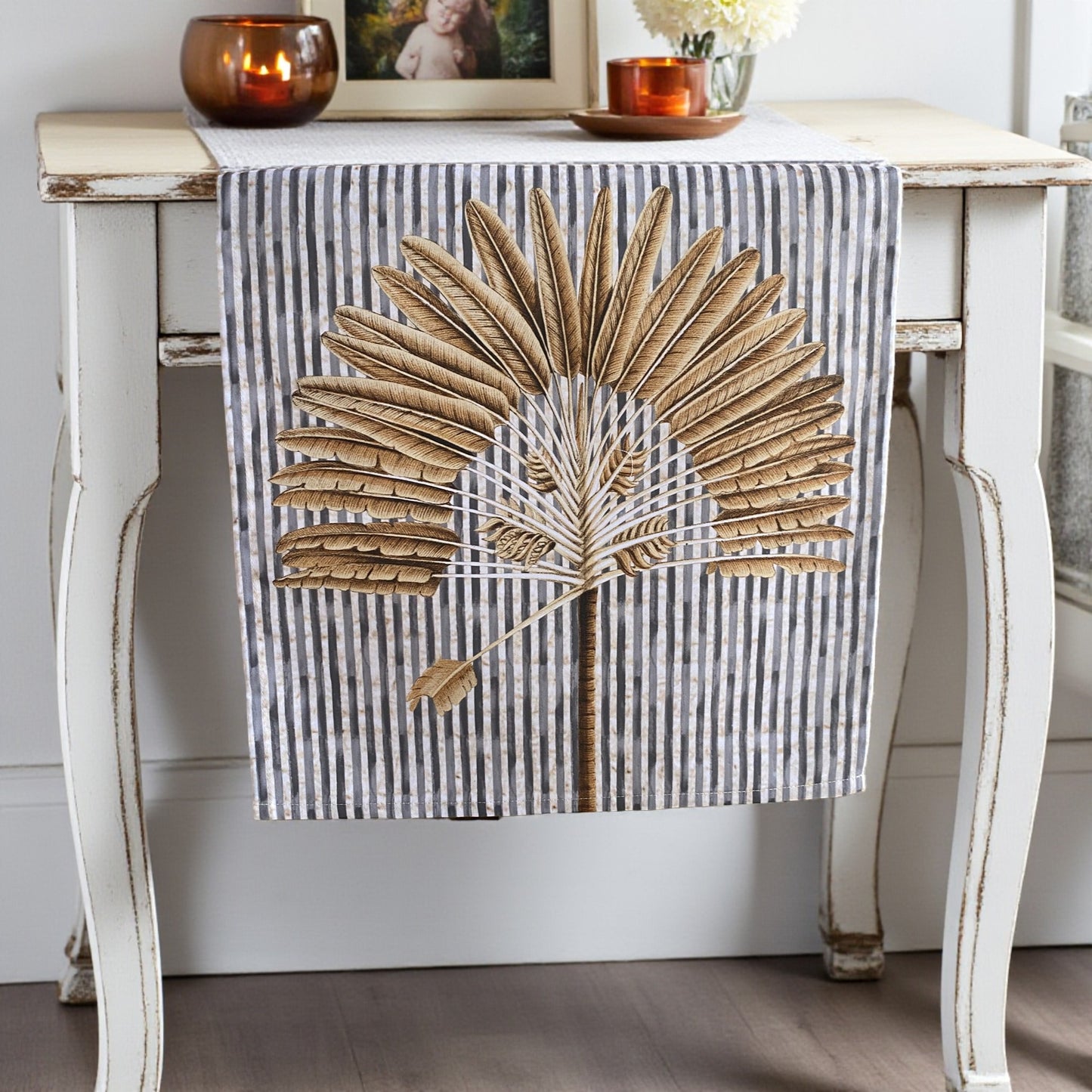 Palm Grove Table Runner - Natural Stripe