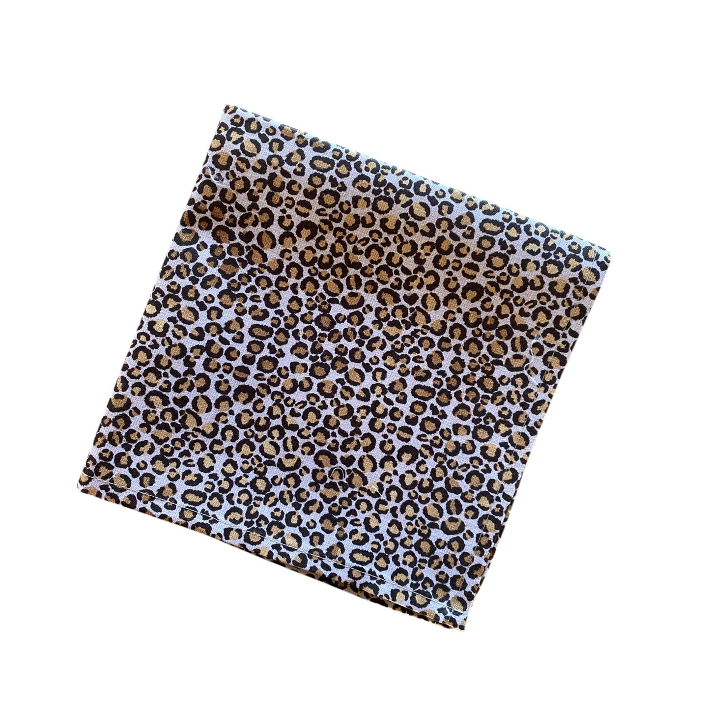 Set 2 Safari Luxe Textured Leopard Print Fabric Napkin - Natural
