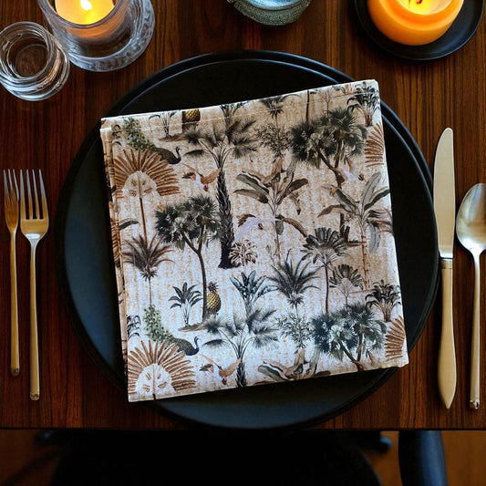 Set 2 Exotic Palm Napkin - Natural