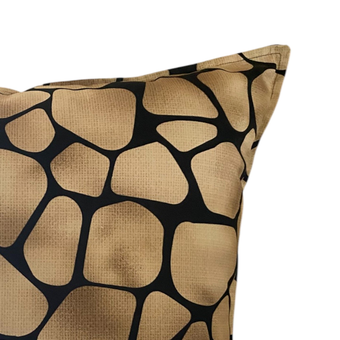 Safari Luxe Textured Giraffe Hide Cushion Cover - Dark Golden