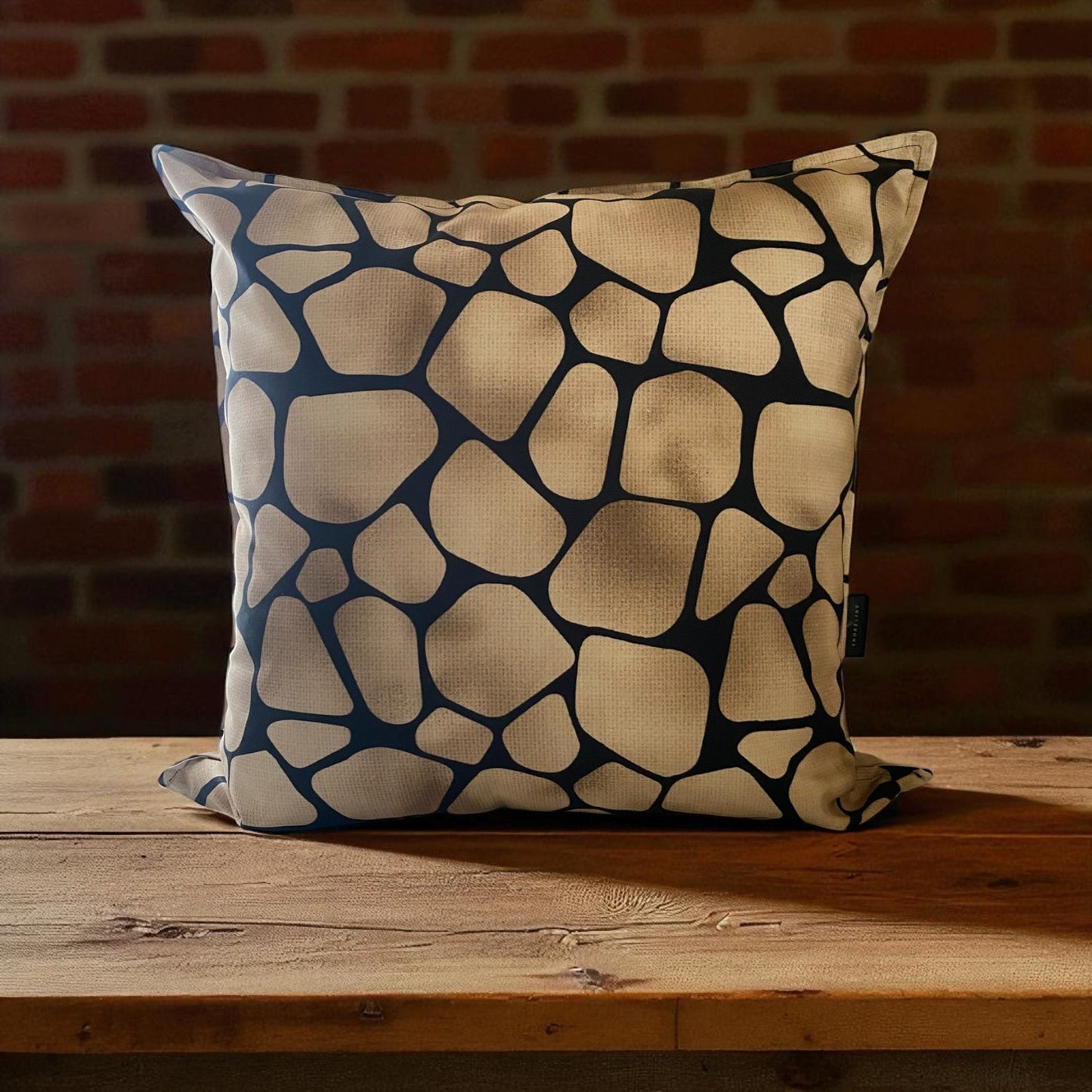 Safari Luxe Textured Giraffe Hide Cushion Cover - Dark Golden