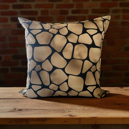 Safari Luxe Textured Giraffe Hide Cushion Cover - Dark Golden