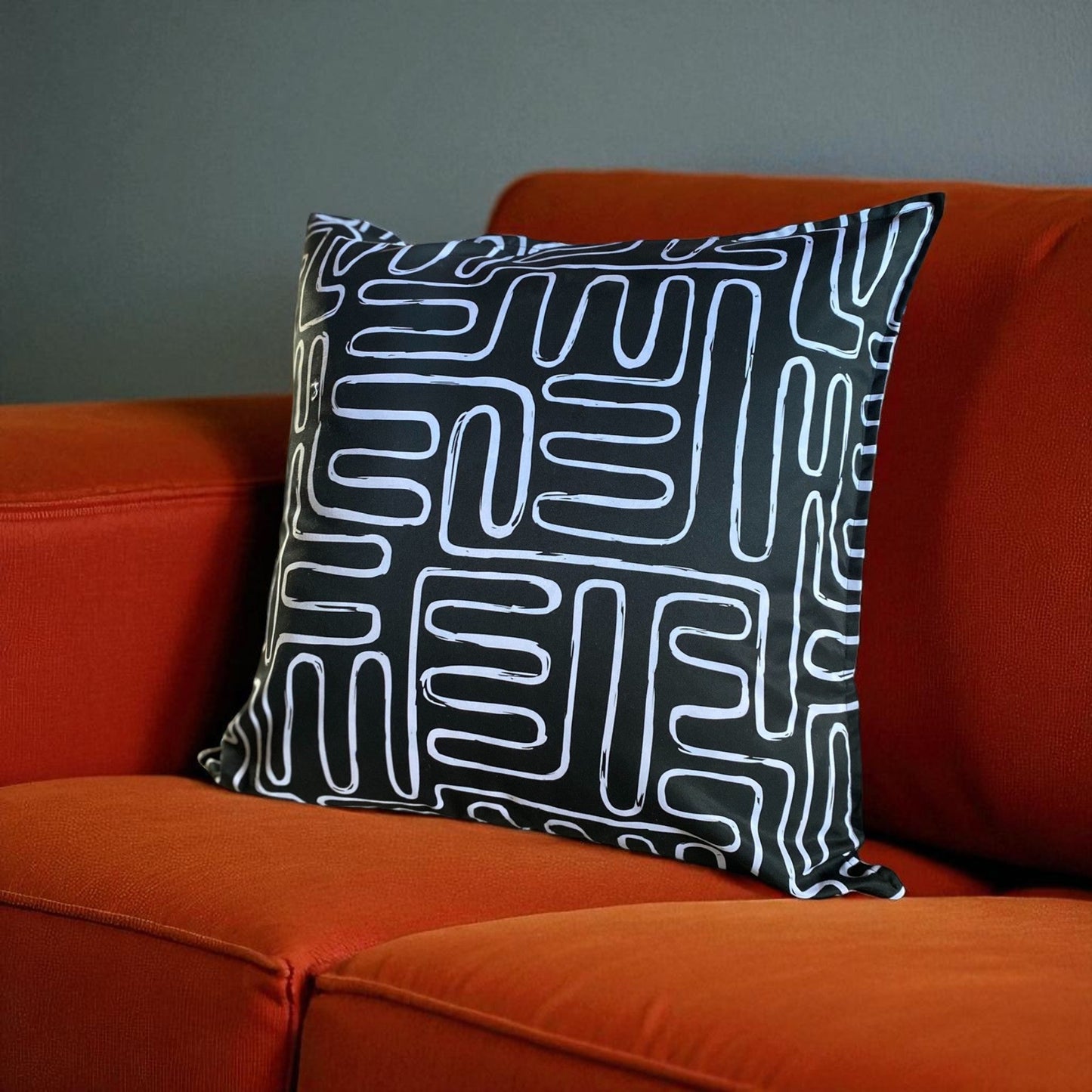 Safari Luxe Abstract Geometic Cushion Cover - Dark