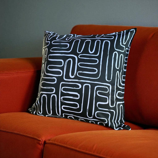 Safari Luxe Abstract Geometic Cushion Cover - Dark