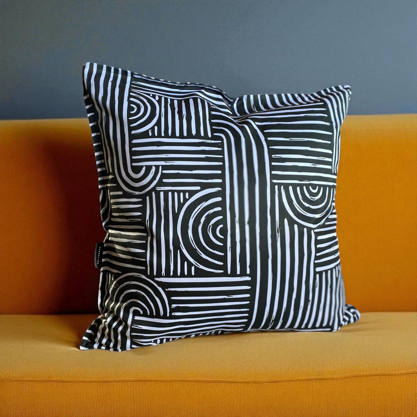 Safari Luxe Art Deco Geometic Cushion Cover - Dark