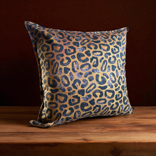 Safari Luxe Watercolour Leopard Print  Cushion Cover - Rust
