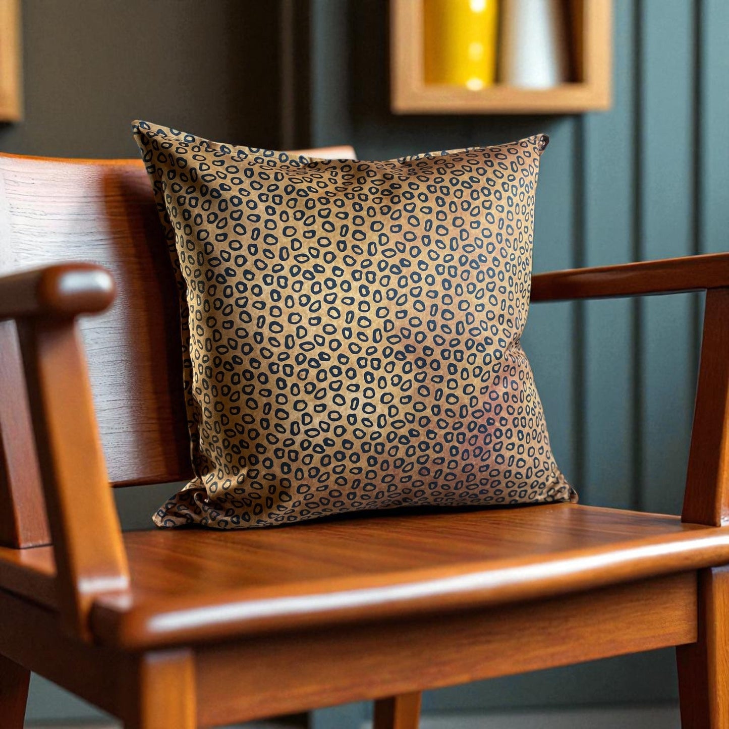 Safari Luxe Watercolour Spot Cushion Cover - Rust
