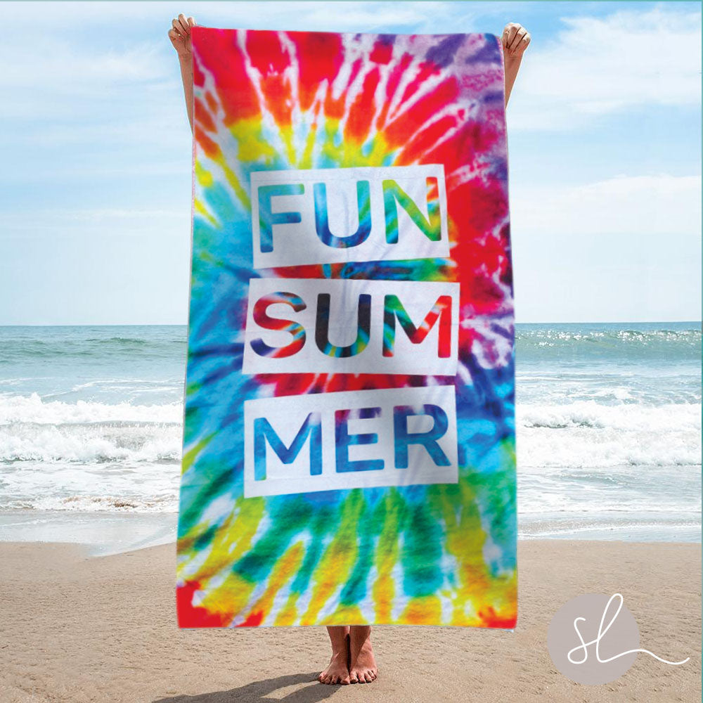 Shoreline Fun Summer Microfiber Standard Beach Towel
