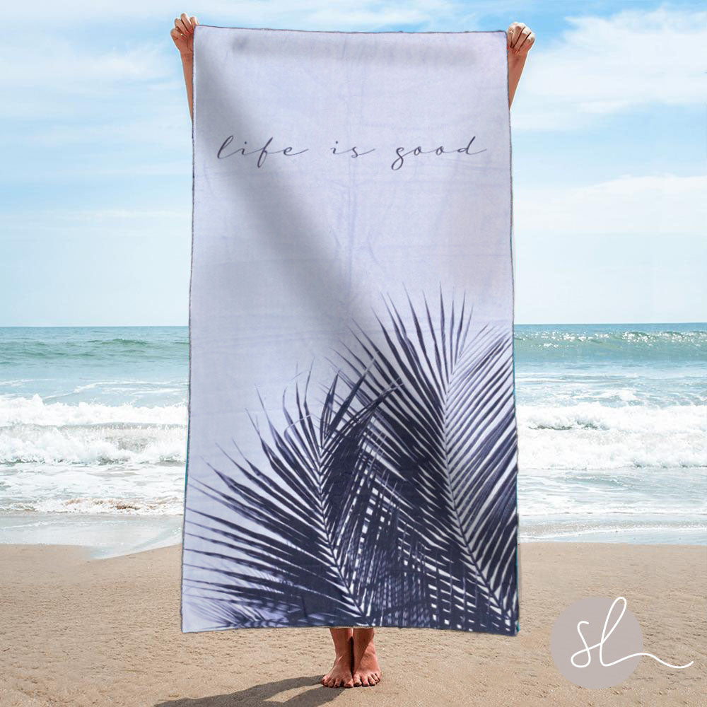 Shoreline Life is Good Microfiber Beach Towel