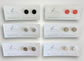 Stud Earrings Set 12 Muted Tones - Wholesale