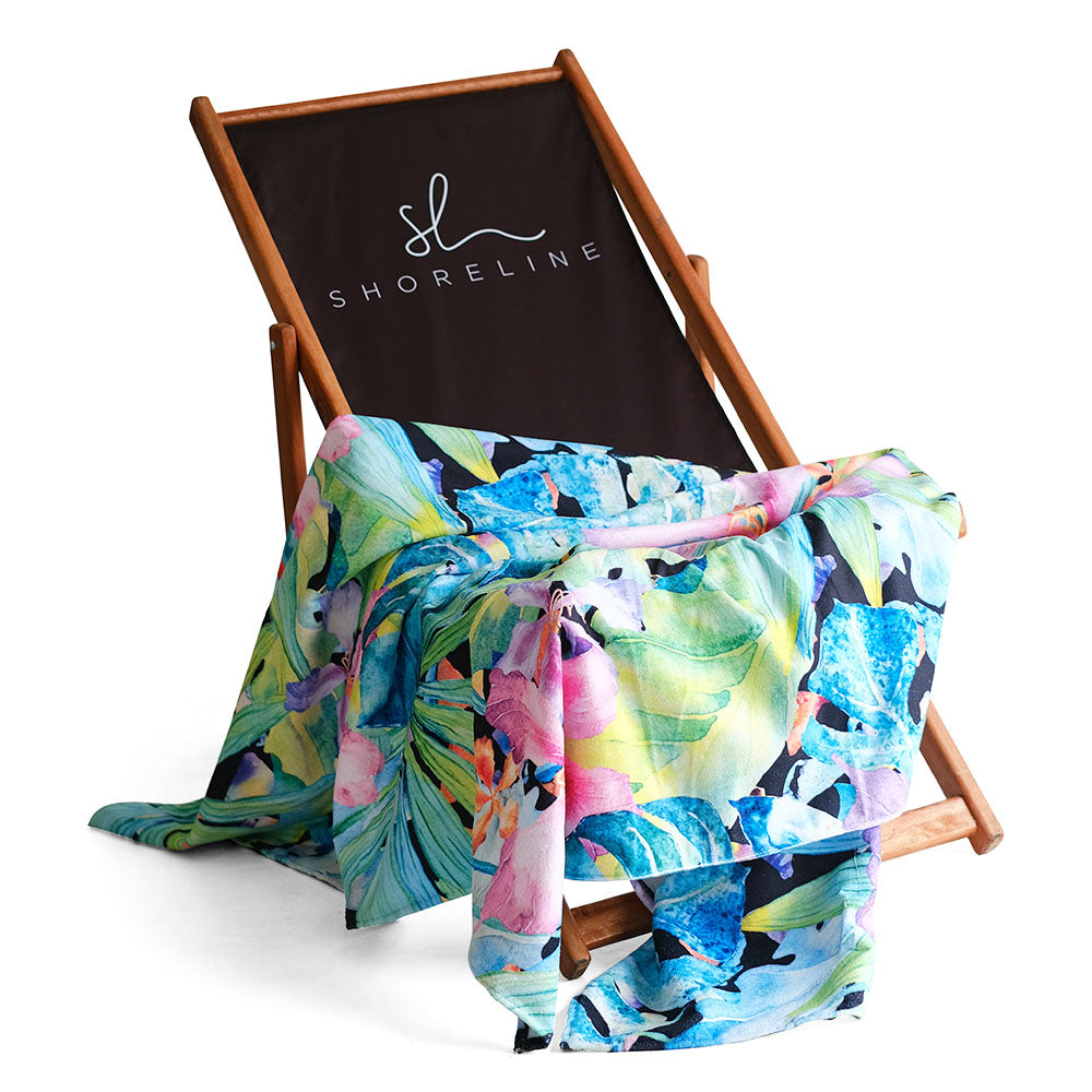 Shoreline Valdivian Watercolour Microfiber Extra Large Beach Towel